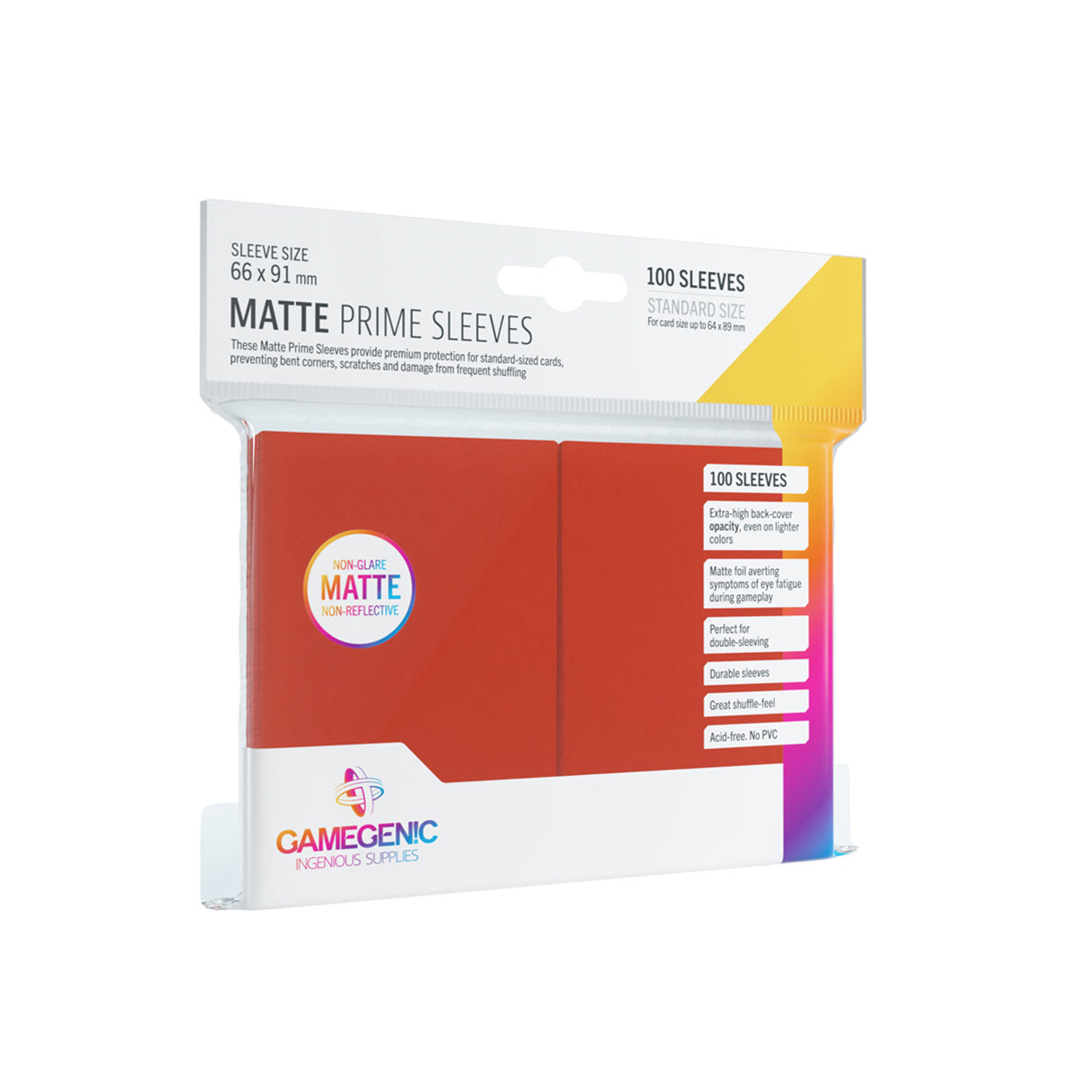 Gamegenic: Matte Prime Red Sleeves (100 pack)