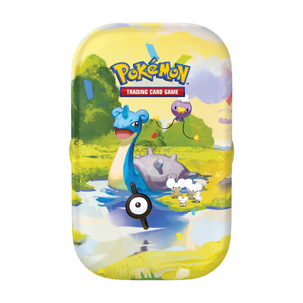 Pokémon TCG 30th Celebration Mini Tin featuring Lapras in the day artwork design