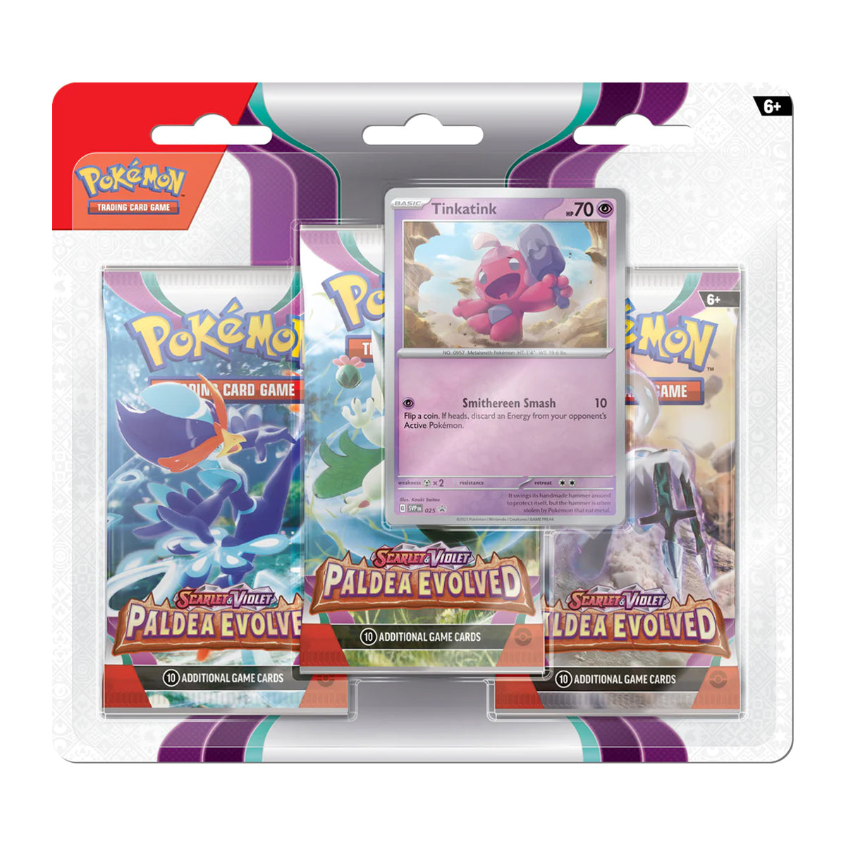 Paldea Evolved 3 Pack Booster Blister (Tinkatink)