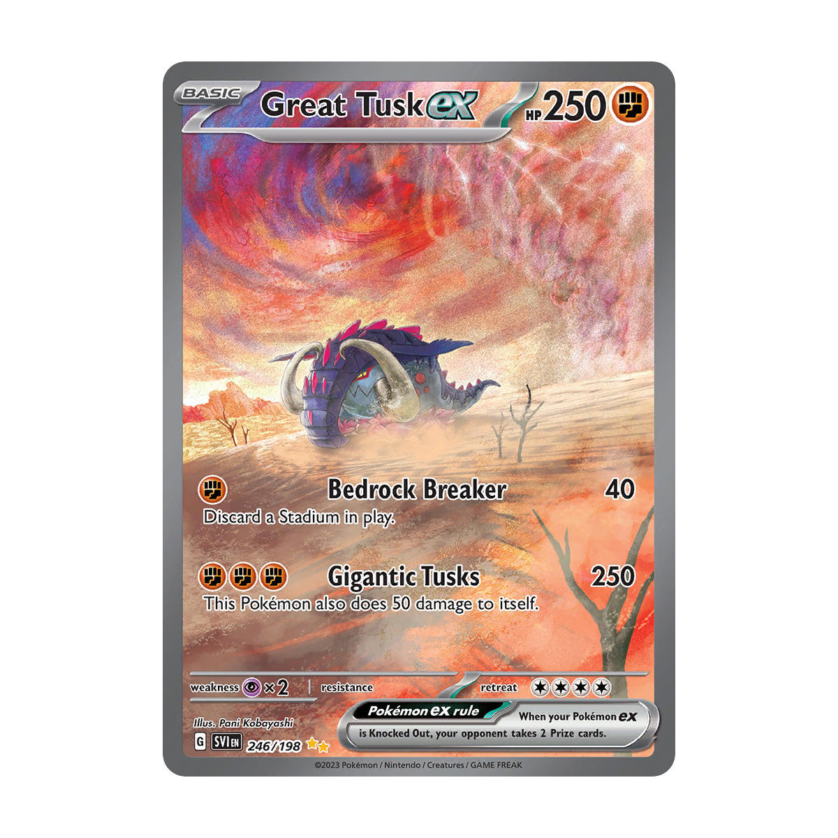 Great Tusk ex 246/198 - Scarlet & Violet Base - Single Card