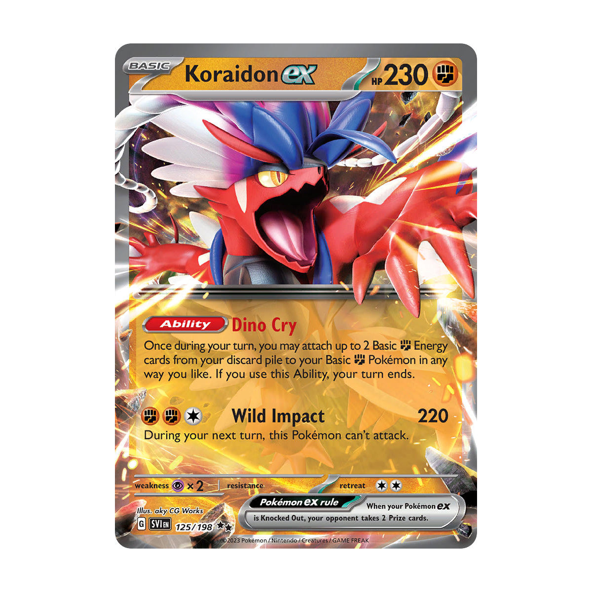 Koraidon ex 125/198 - Scarlet & Violet Base - Single Card