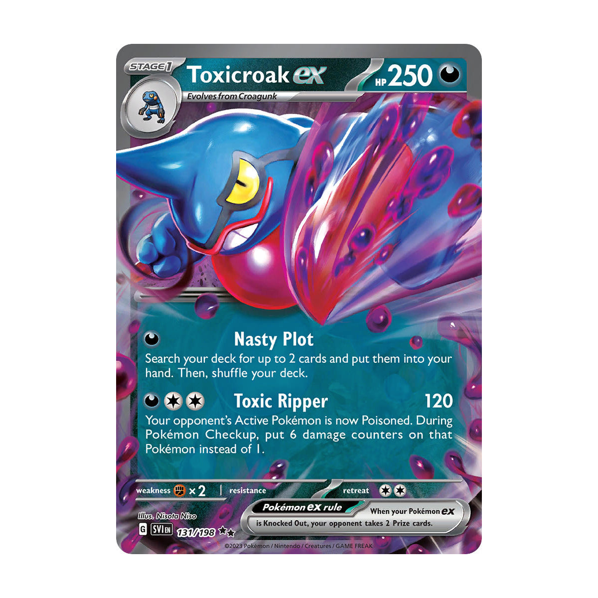 Toxicroak ex 131/198 - Scarlet & Violet Base - Single Card
