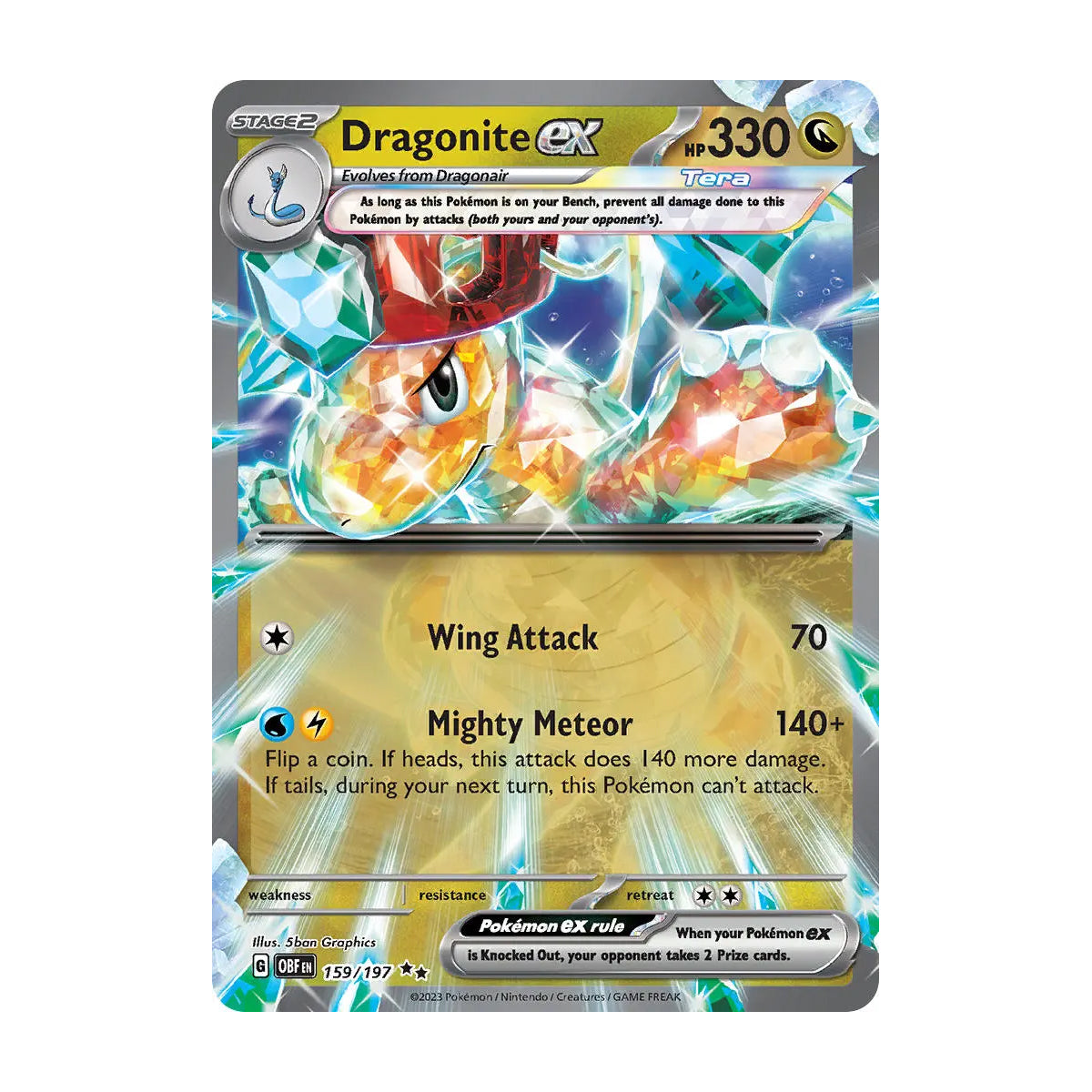 Dragonite ex 159/197 - Obsidian Flames - Single Card