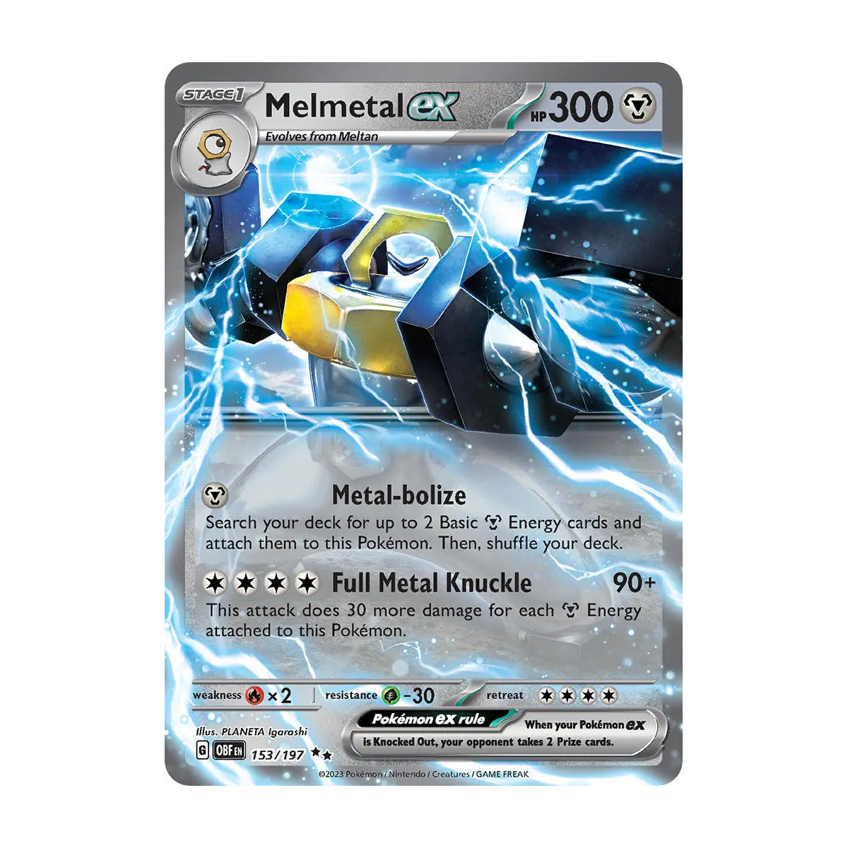 Melmetal ex 153/197 - Obsidian Flames - Single Card