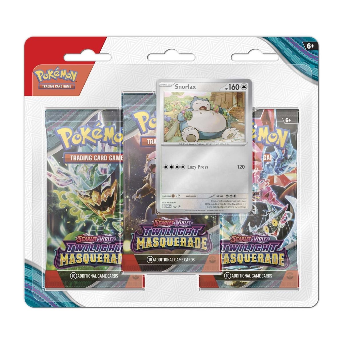 Twilight Masquerade 3 Pack Booster Blister (Snorlax)