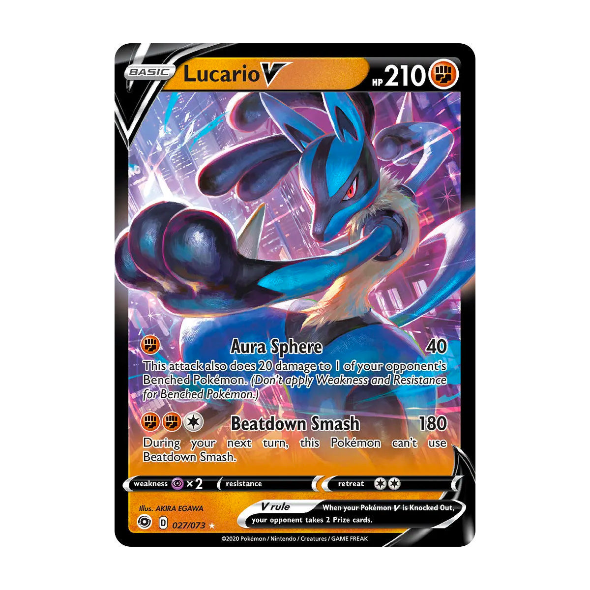 Lucario V 027/073 - Champions Path - Single Card