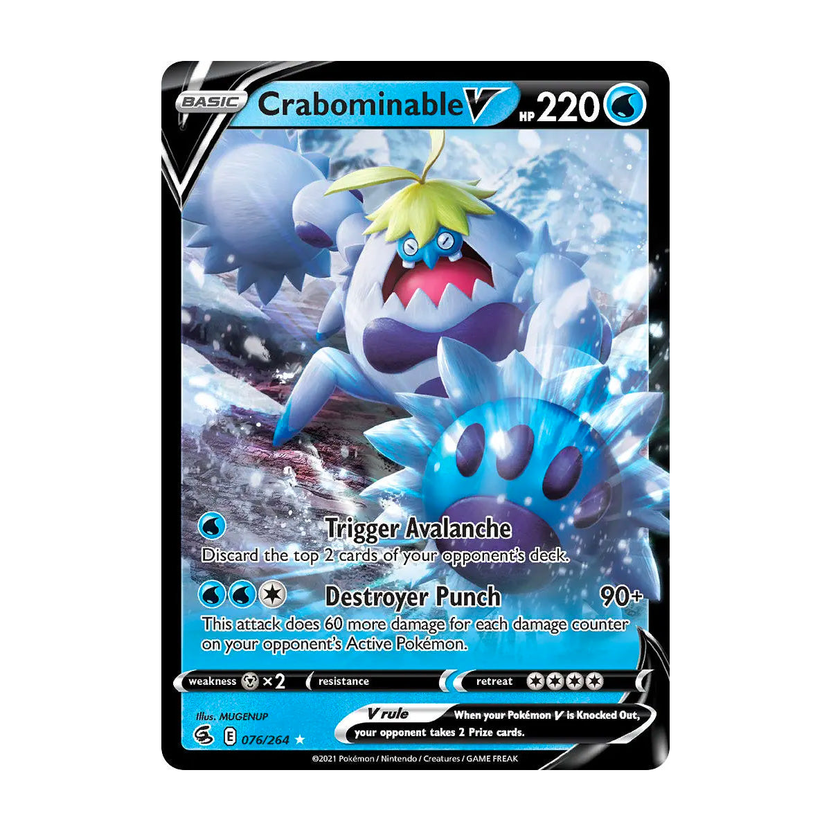 Crabominable V 076/264 - Fusion Strike - Single Card