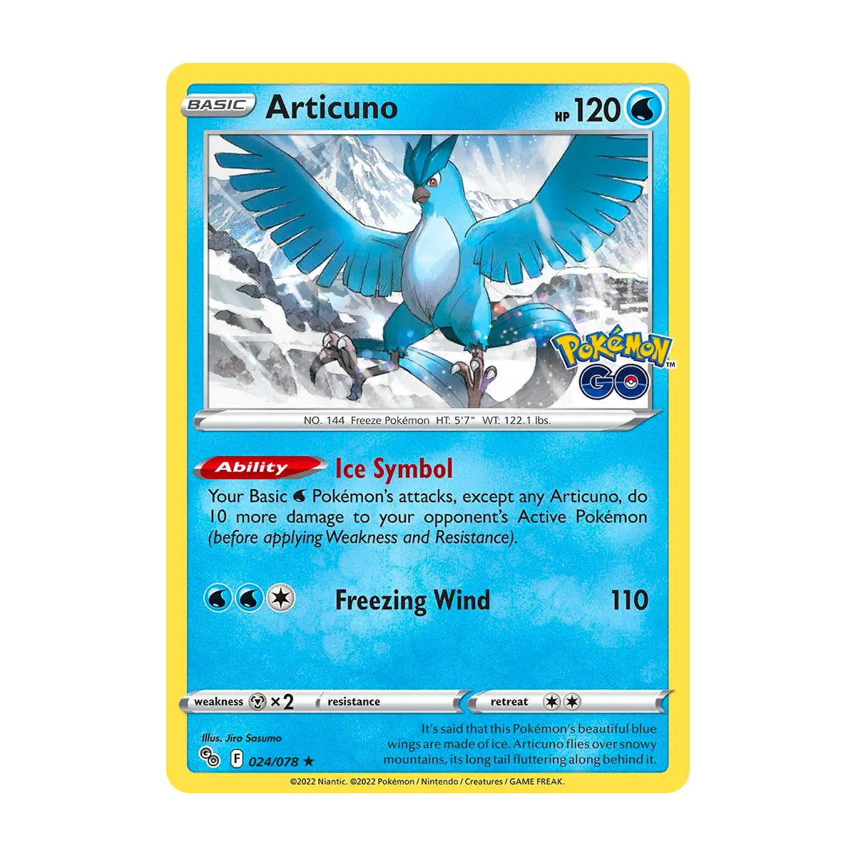 Articuno (Holo) 024/078 - Pokmon GO - Single Card 120HP Articuno (Holo) 024/078 - Pokmon GO - Single Card 120HP