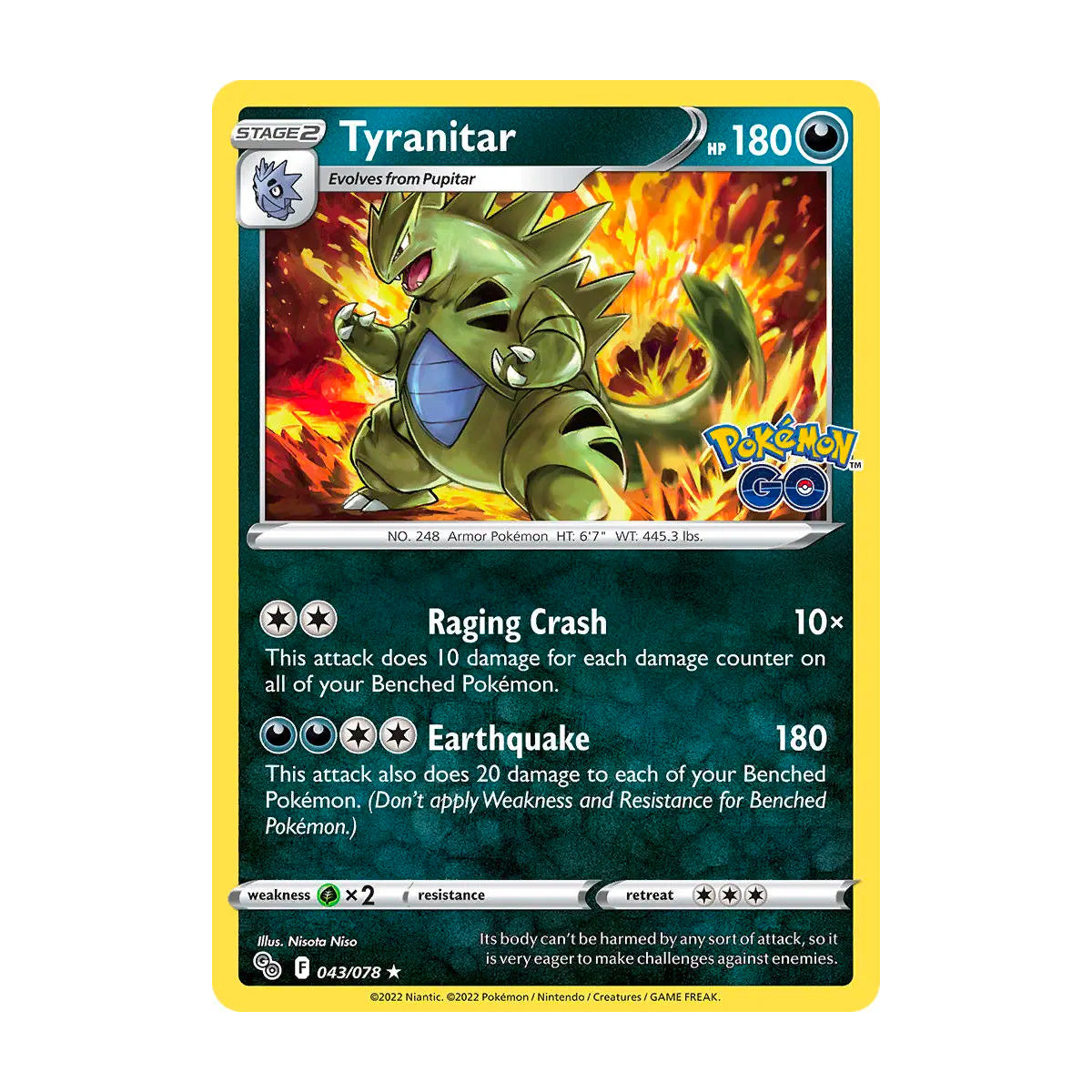 Tyranitar (Holo) 043/078 - Pokémon GO - Single Card