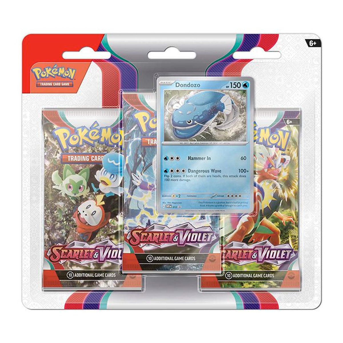 Scarlet & Violet 3 Pack Booster Blister (Dondozo)