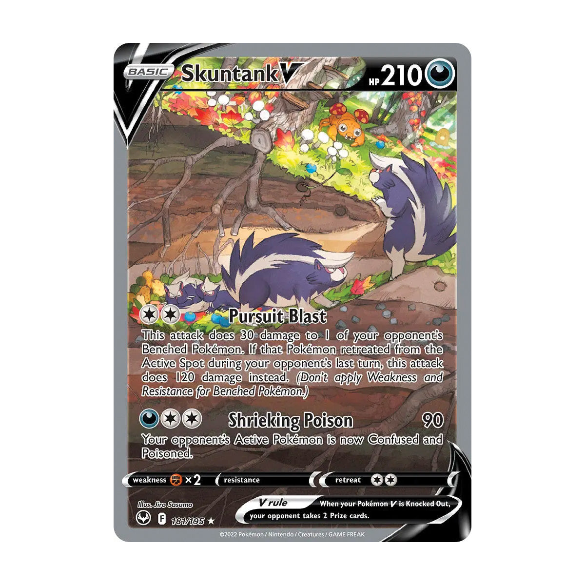 skuntank v pokemon card price Skuntank V (Alt Art) 181/195 - Silver Tempest