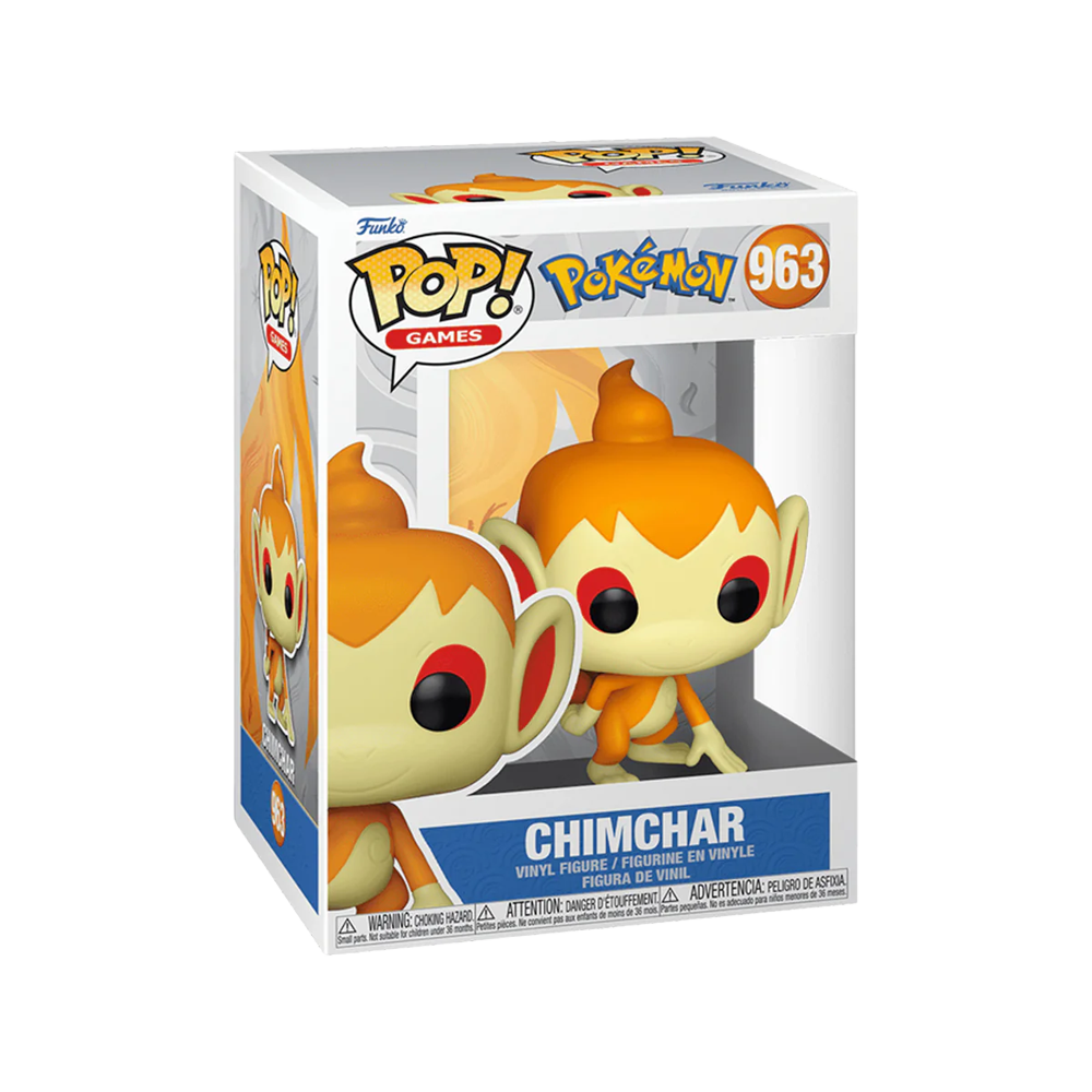 Funko Pop! Games figure of the Pokemon Chimchar inside its packaging