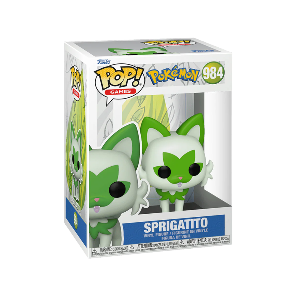 Funko Pop! Games packaging for Sprigatito from Pokemon