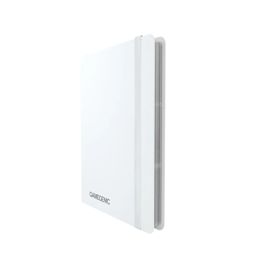 White Gamegenic Casual 18-Pocket Album, standing upright and closed