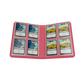 Open Pink Gamegenic Casual 8-Pocket Album Binder for Trading Cards, with cards in pockets