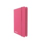 Pink Gamegenic Casual 8-Pocket Album Binder for Trading Cards, standing upright and closed