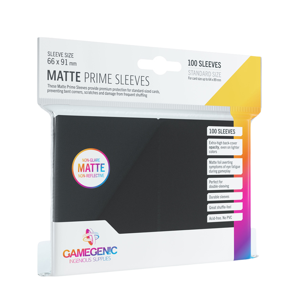 Pack of Gamegenic Matte Prime Black Sleeves