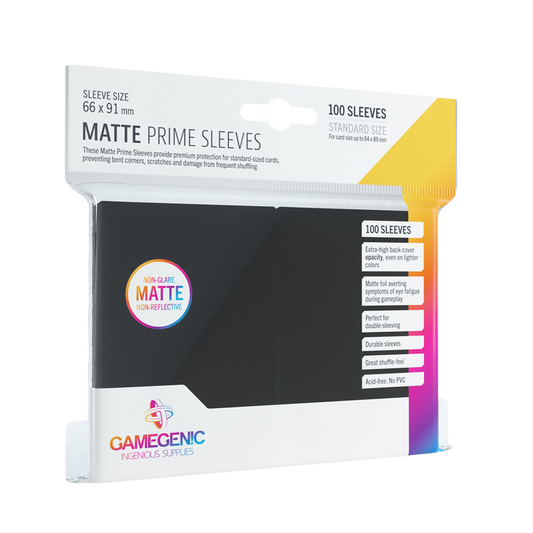 Pack of Gamegenic Matte Prime Black Sleeves