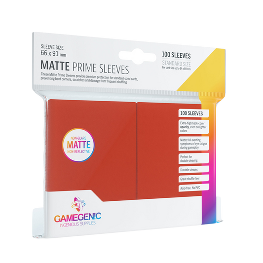Package of Gamegenic Matte Prime Red Sleeves