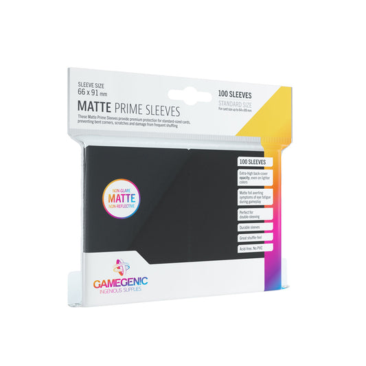 Gamegenic: Matte Prime Black Sleeves (100 pack)
