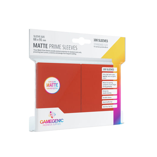 Gamegenic: Matte Prime Red Sleeves (100 pack)