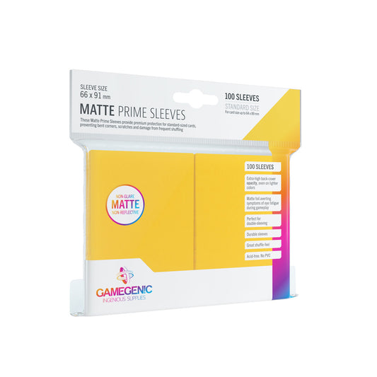 Gamegenic: Matte Prime Yellow Sleeves (100 pack)