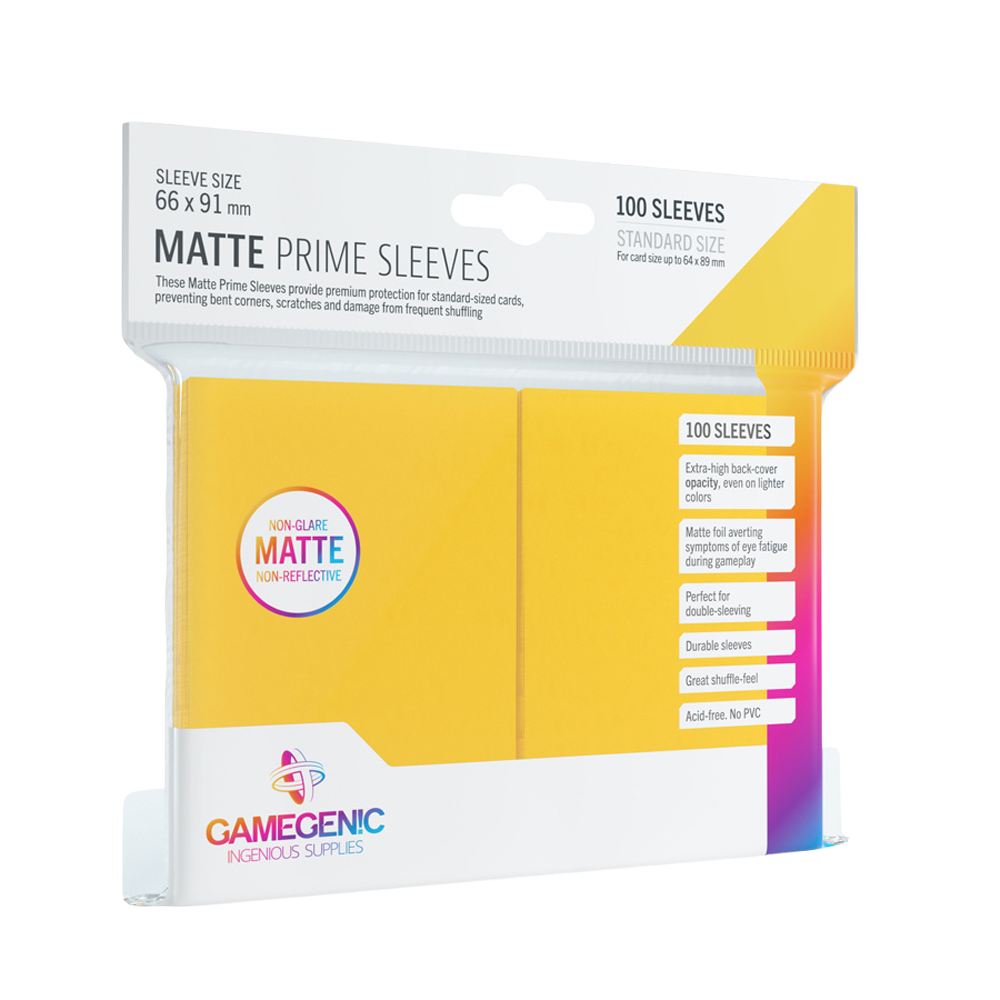 Package of Gamegenic Matte Prime Yellow Sleeves