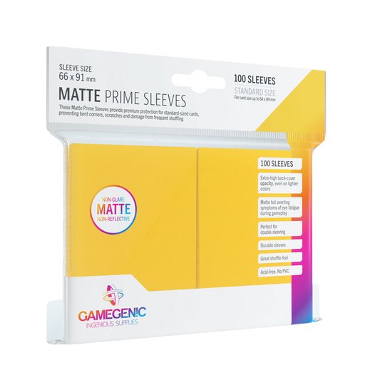 Package of Gamegenic Matte Prime Yellow Sleeves