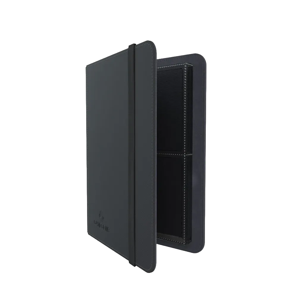 Black Gamegenic Prime 8-Pocket Album, standing upright and opened slightly