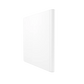 Back of aWhite Gamegenic Zip-Up 24-Pocket Album Binder for Trading Cards, standing upright and closed
