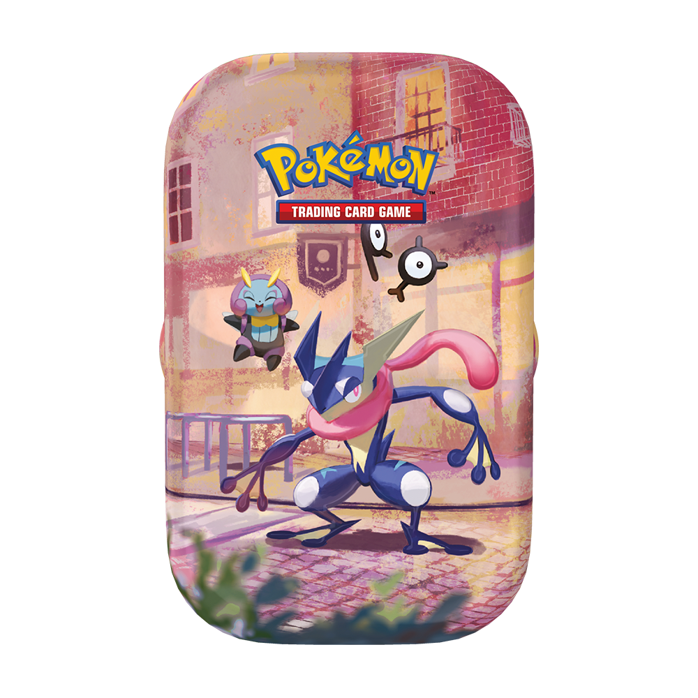 Pokémon TCG 30th Celebration Mini Tin featuring Greninja in the night artwork design