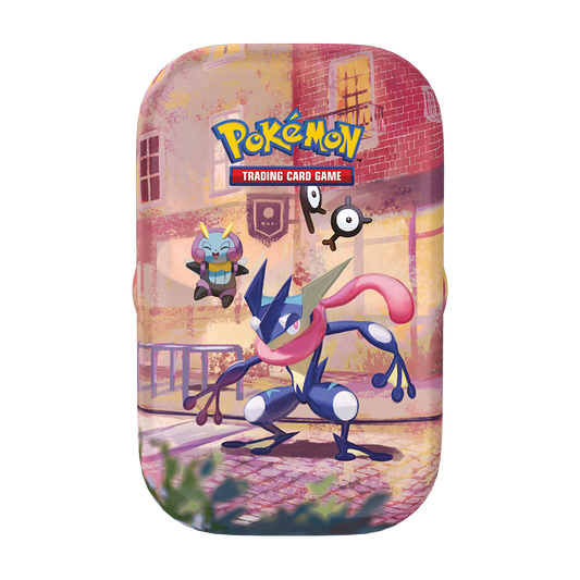 Pokémon TCG 30th Celebration Mini Tin featuring Greninja in the night artwork design