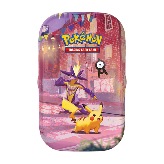 Pokémon TCG 30th Celebration Mini Tin featuring Pikachu in the night artwork design
