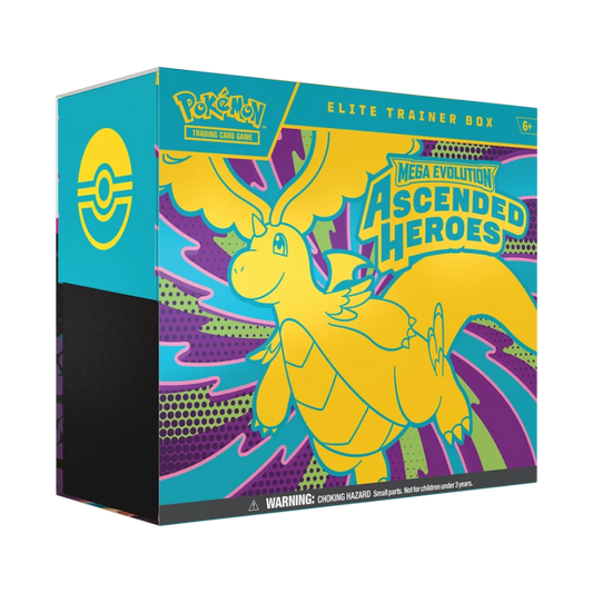 Pokémon TCG Mega Evolution Ascended Heroes Elite Trainer Box featuring Mega Dragonite artwork