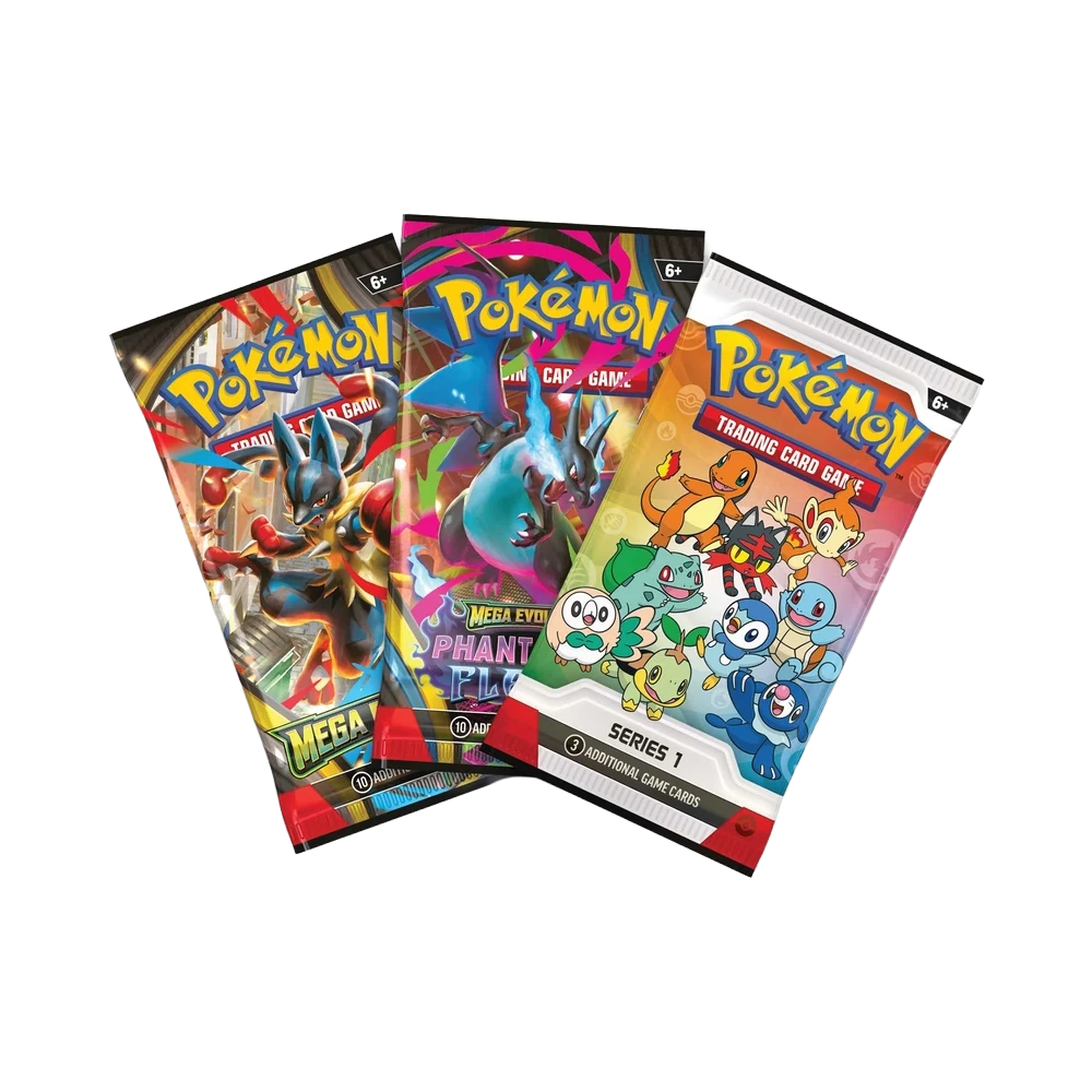 Pokémon TCG booster packs included in the First Partner Illustration Collection Series 1