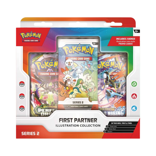 Pokémon TCG First Partner Illustration Collection Series 2 featuring Johto, Unova and Galar first partner Pokémon