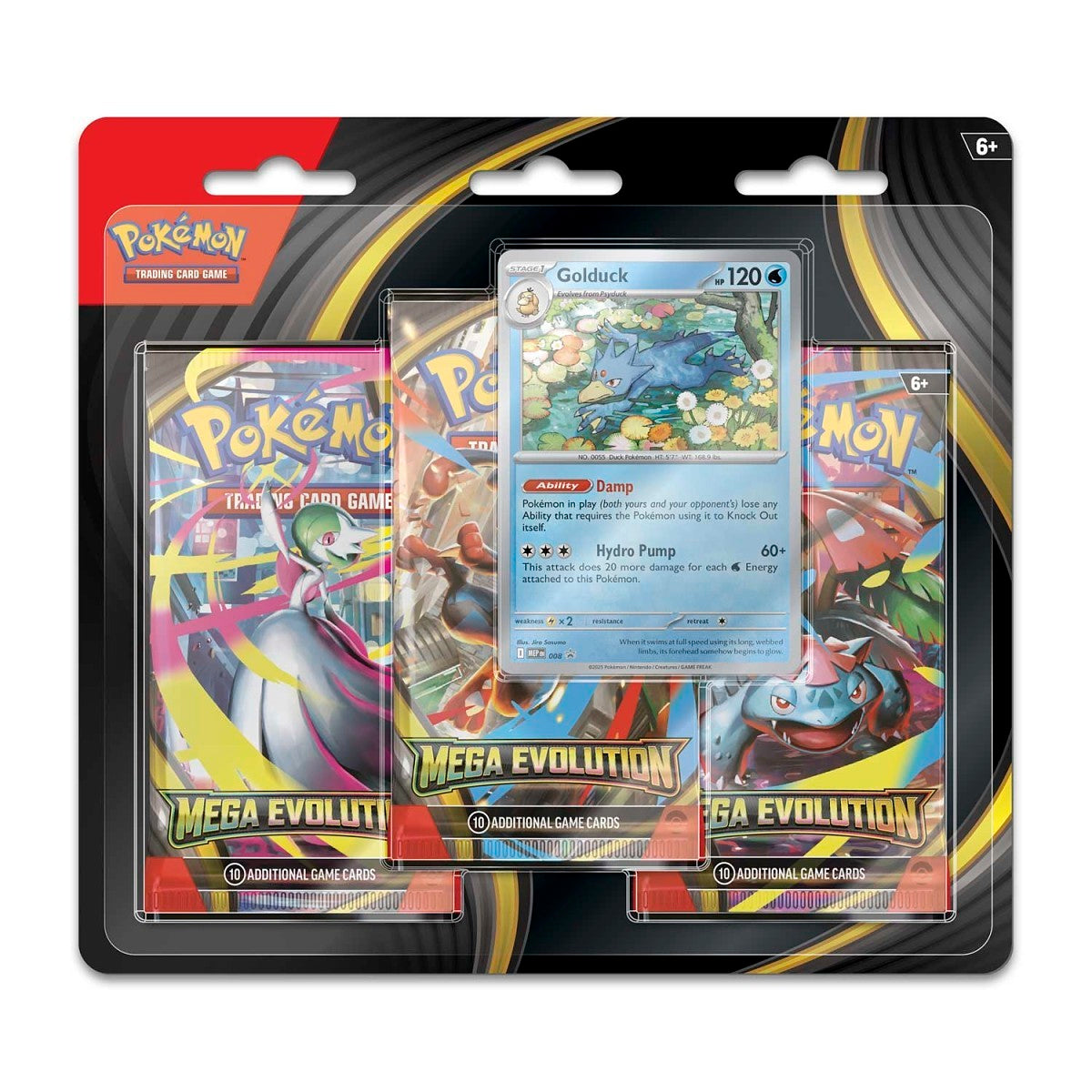 Pokémon TCG: Mega Evolution 3 Pack Booster Blister (Golduck)