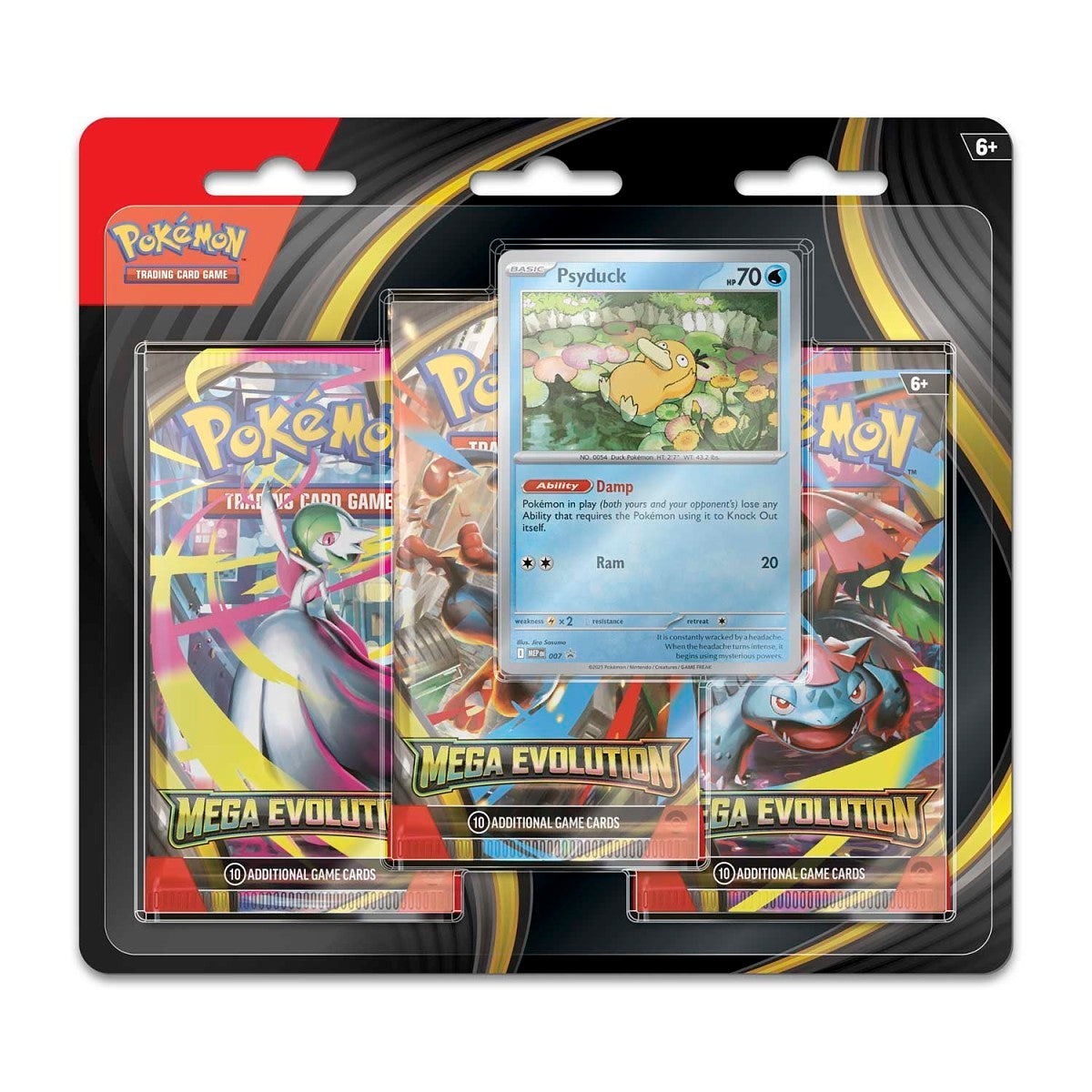Pokémon TCG: Mega Evolution 3 Pack Booster Blister (Psyduck)