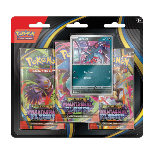 Pokémon TCG: Mega Evolution Phantasmal Flames 3 Pack Booster Blister (Sneasel)