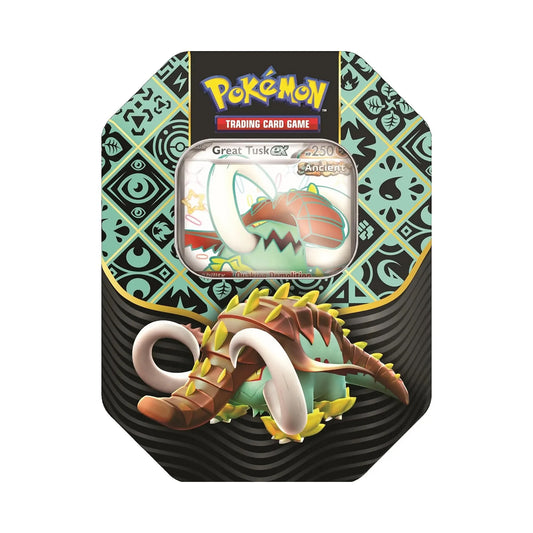 Paldean Fates Tin (Shiny Great Tusk ex)