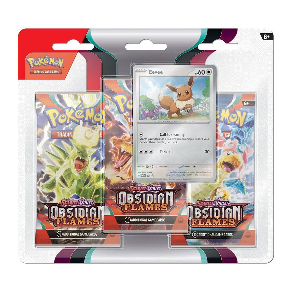 Obsidian Flames 3 Pack Booster Blister (Eevee)