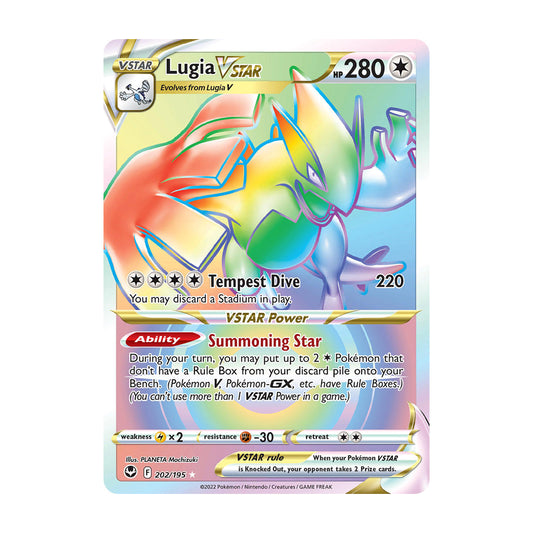 Lugia VSTAR (Rainbow) 202/195 - Silver Tempest - Single Card