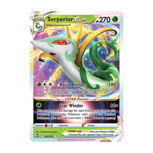 Serperior VSTAR 008/195 - Silver Tempest - Single Card