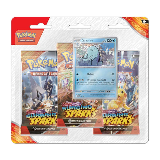 Surging Sparks 3 Pack Booster Blister (Quagsire)