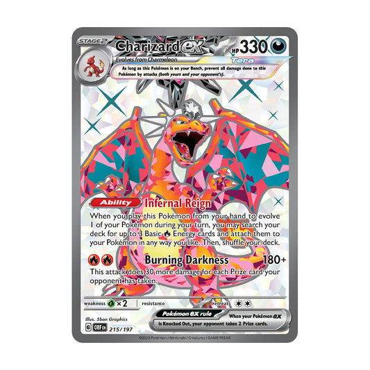 Charizard ex 215/197 - Obsidian Flames - Single Card