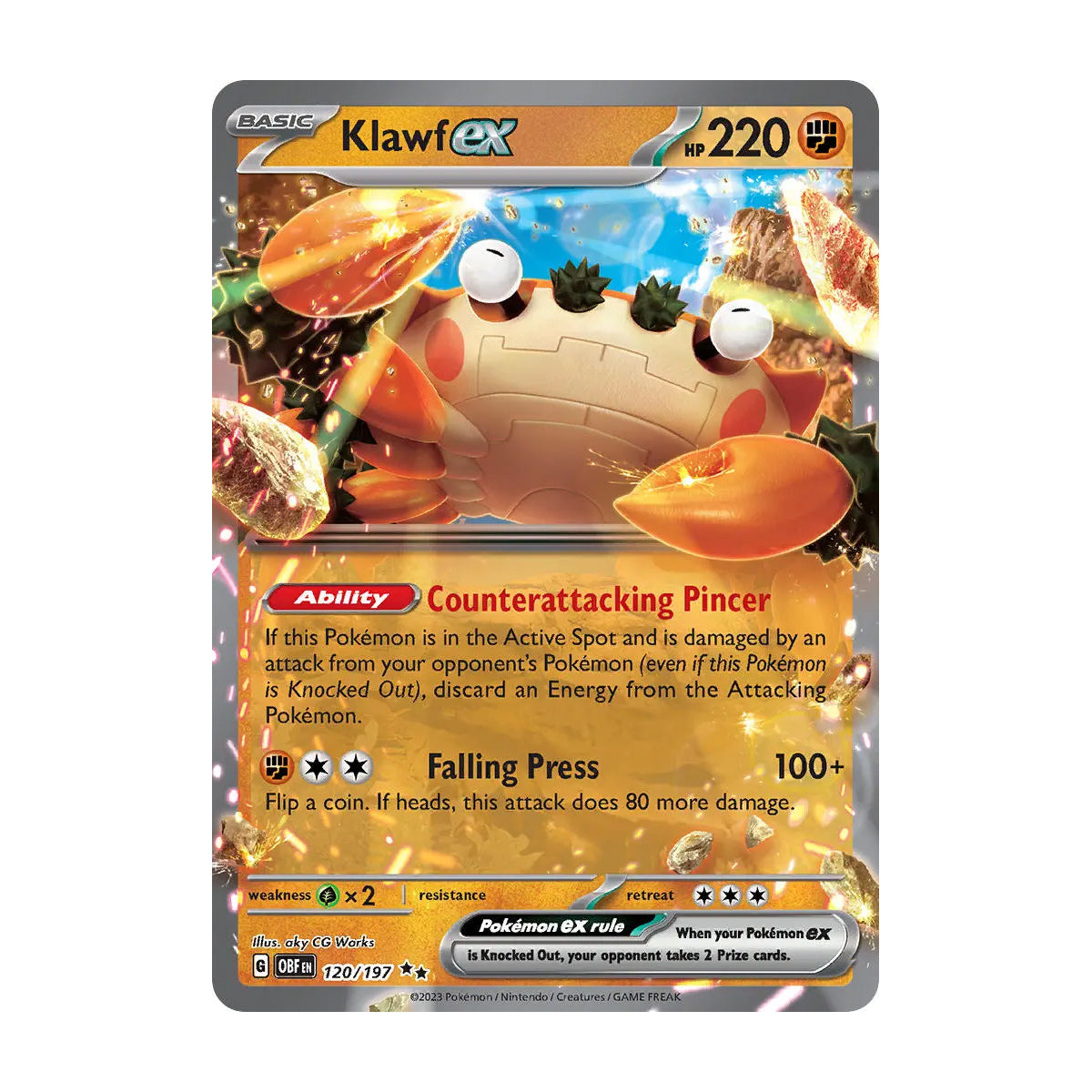 Klawf ex 120/197 - Obsidian Flames - Single Card
