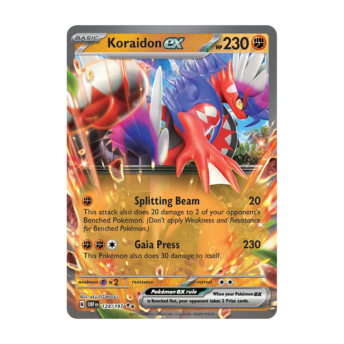 Koraidon ex 124/197 - Obsidian Flames - Single Card