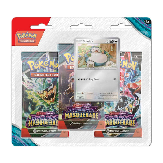 Twilight Masquerade 3 Pack Booster Blister (Snorlax)