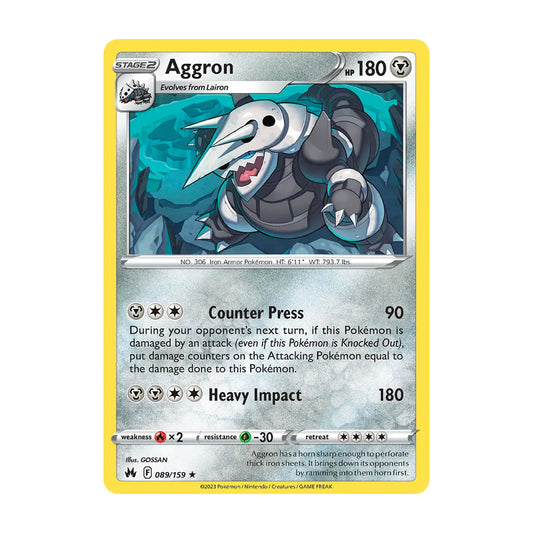 Aggron (Holo) 089/159 - Crown Zenith - Single Card