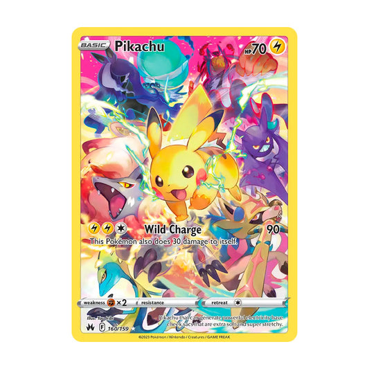 Pikachu Secret Rare 160/159 - Crown Zenith - Single Card